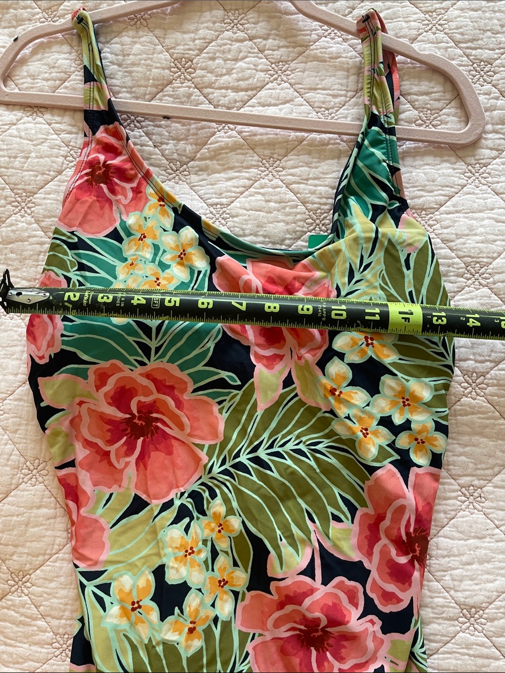 Hurley Women’s Floral One-Piece Swimsuit - Pink, Green & Yellow - Picture 4 of 4